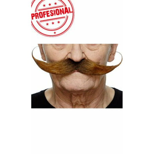 Bigote Castaño Profesional 073-LA | Don Disfraz