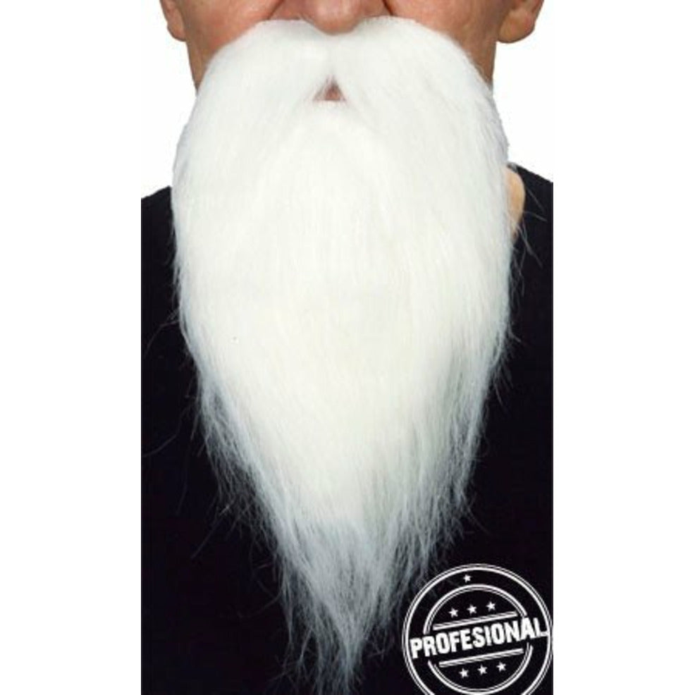 Bigote y Barba Blanco Profesional 034-LG | Don Disfraz