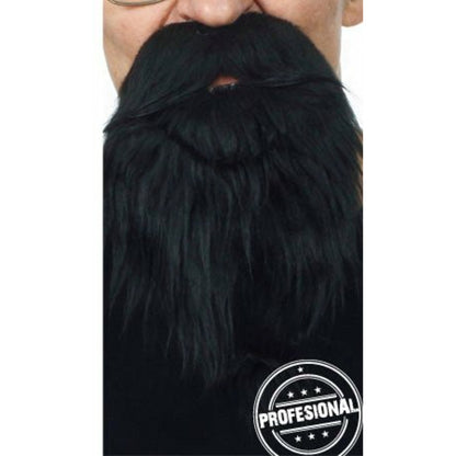 Bigote y Barba Negro Profesional 034-MF | Don Disfraz