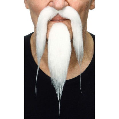 Bigote y Perilla Blanco Profesional 038-LG | Don Disfraz