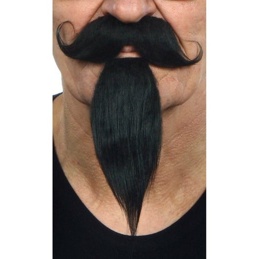 Bigote y Perilla Negro Profesional 026-MF | Don Disfraz