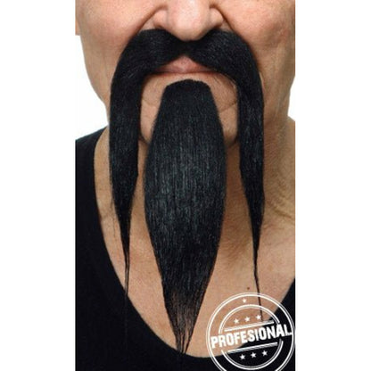Bigote y Perilla Negro Profesional 038-LH | Don Disfraz