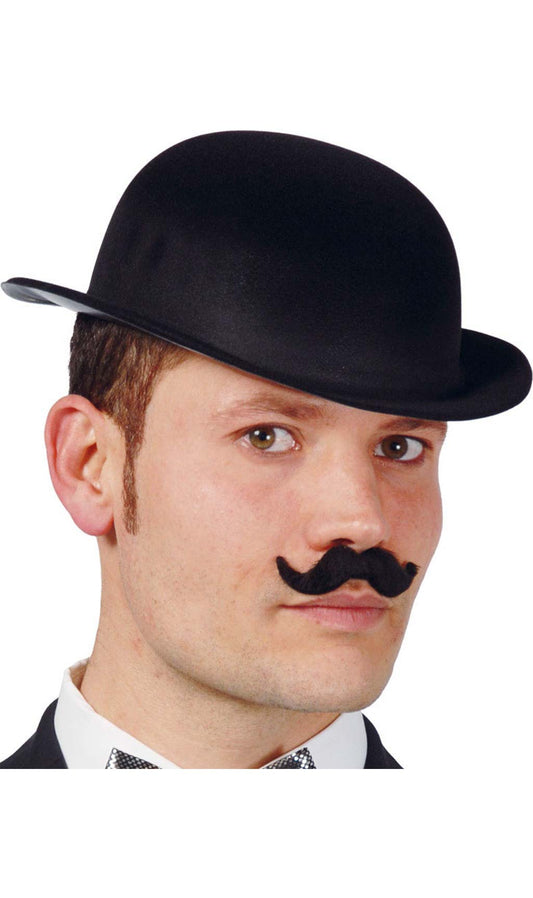 Black Flocked Bowler