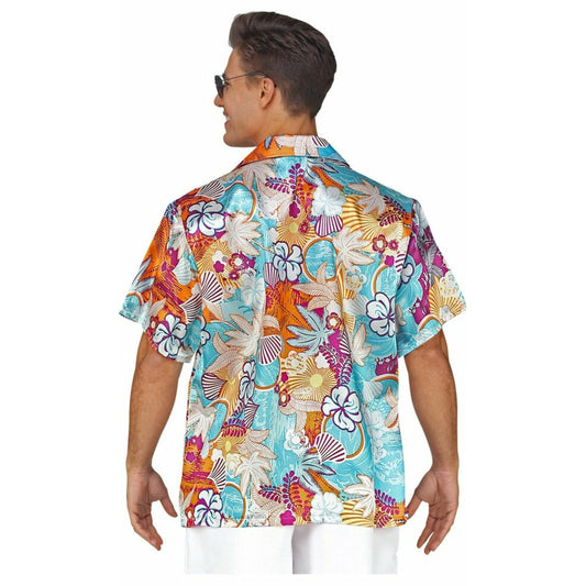 Camisa XL Hawaiana de Flores | Don Disfraz