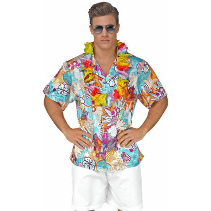 Camisa XL Hawaiana de Flores | Don Disfraz