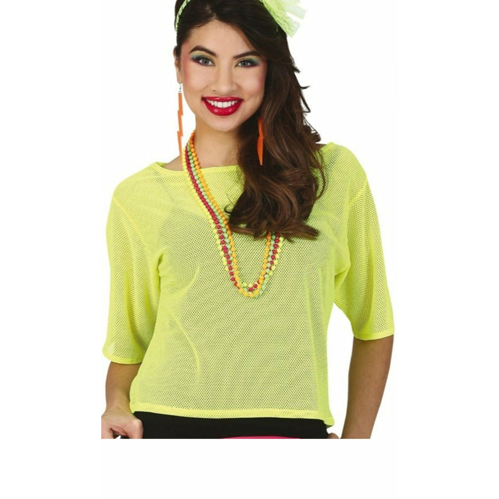 Camiseta de Red Amarillo Neón | Don Disfraz