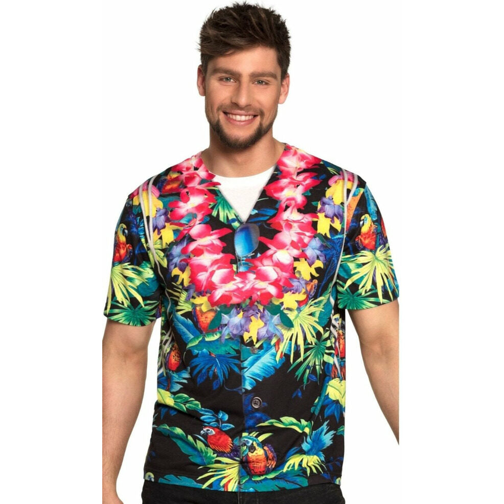 Camiseta Hawaiana Loros | Don Disfraz