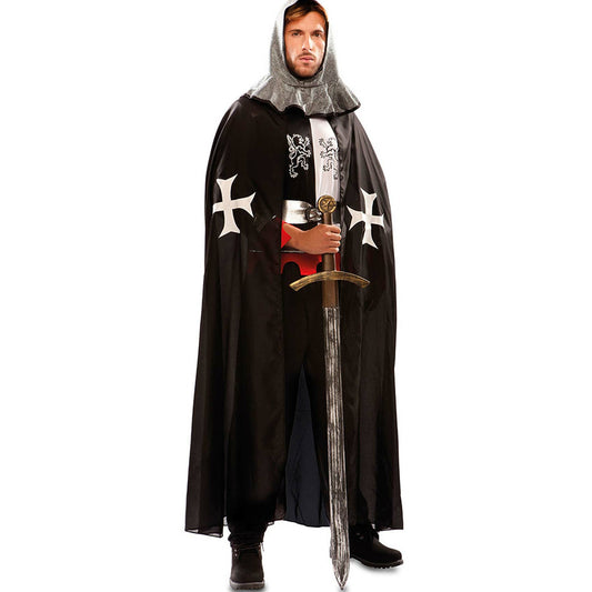 Capa de Caballero Medieval Negra | Don Disfraz