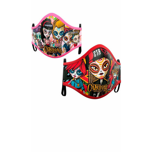 Pack 2 Mascarillas de Tela Catrinas™  infantil | Don Disfraz