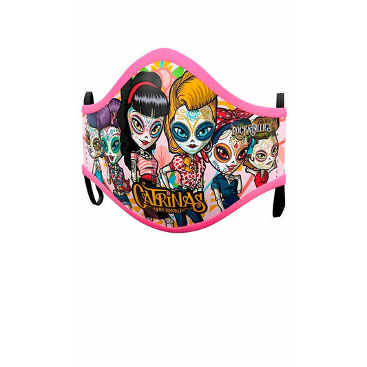 Pack 2 Mascarillas de Tela Catrinas™  infantil | Don Disfraz