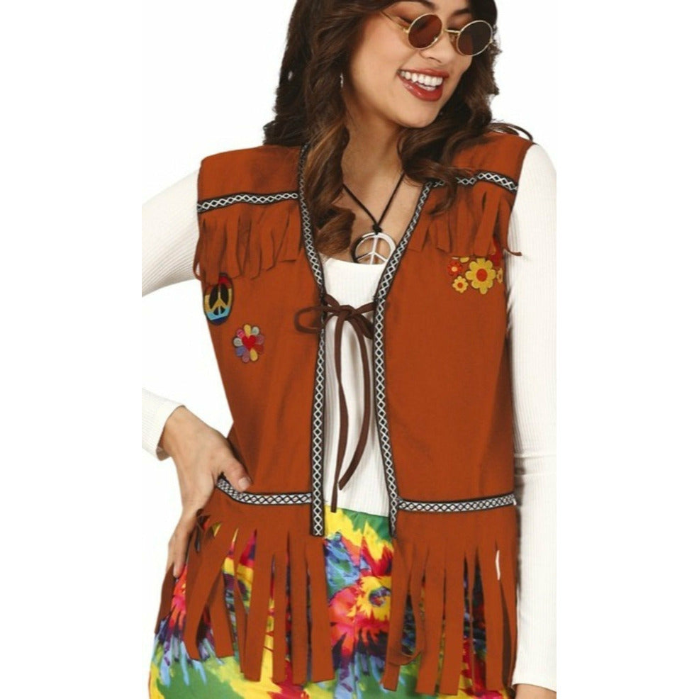 Chaleco Hippie Flecos | Don Disfraz