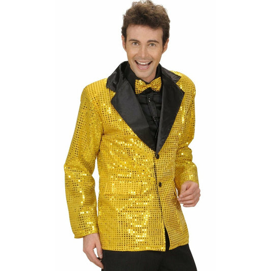 Chaqueta de Lentejuelas Dorada para adulto | Don Disfraz