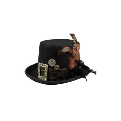 Chistera de Steampunk con Pluma | Don Disfraz