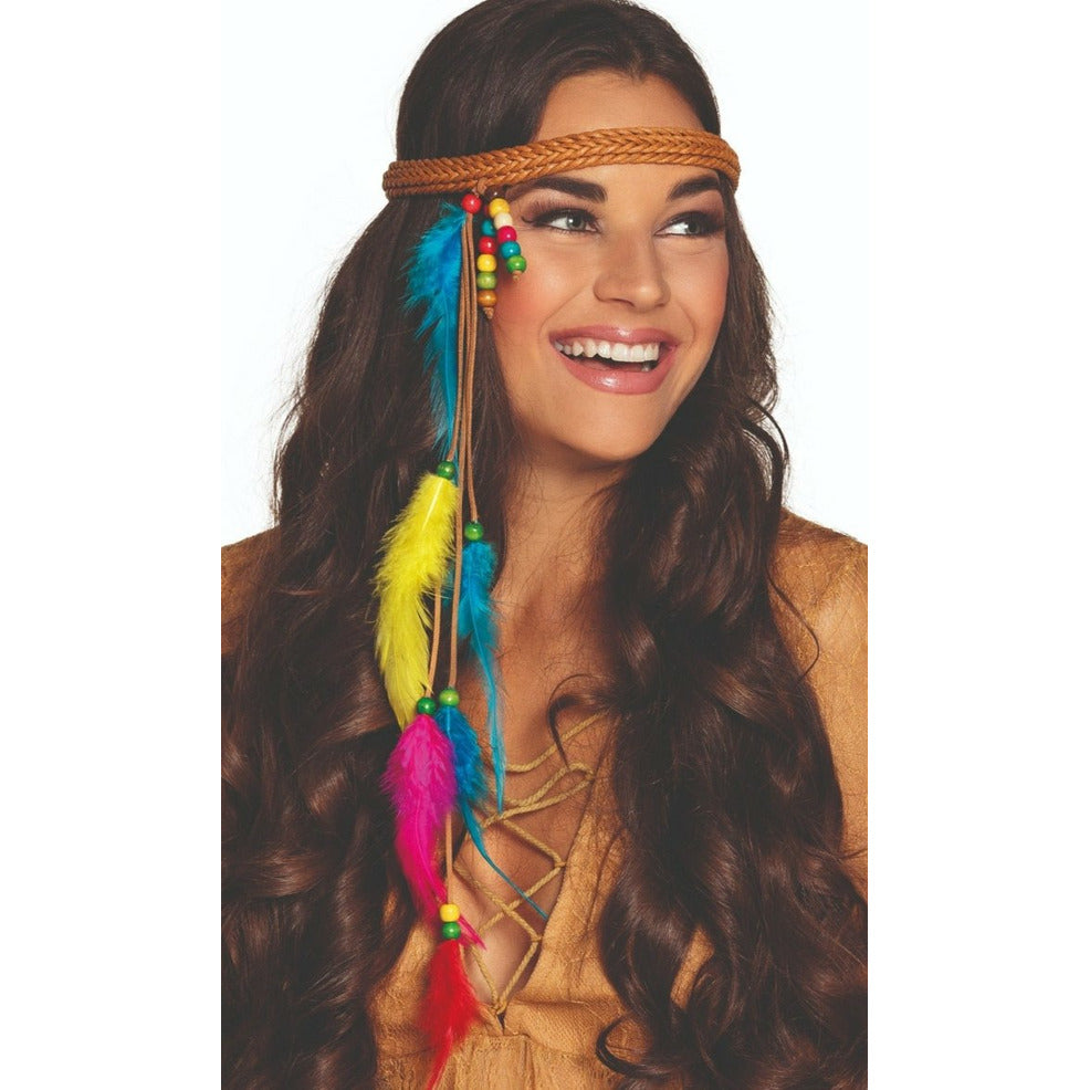 Cinta de Hippie Plumas | Don Disfraz