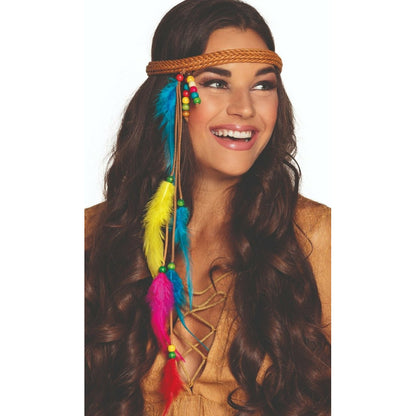 Cinta de Hippie Plumas | Don Disfraz