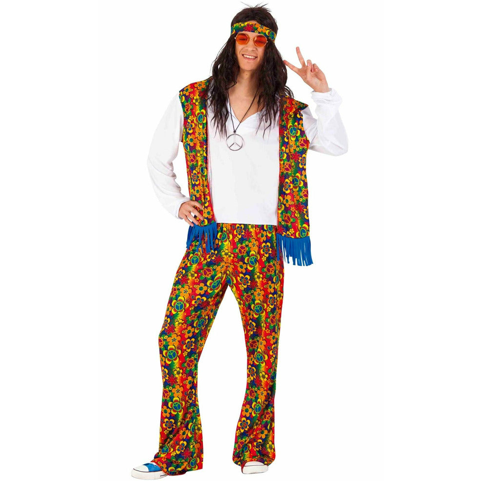 Disfraz de Hippie Colorido hombre | Don Disfraz