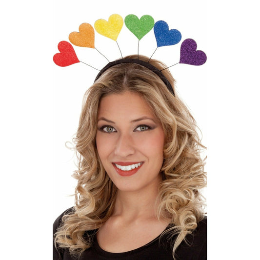 Diadema de Corazones Arcoíris | Don Disfraz