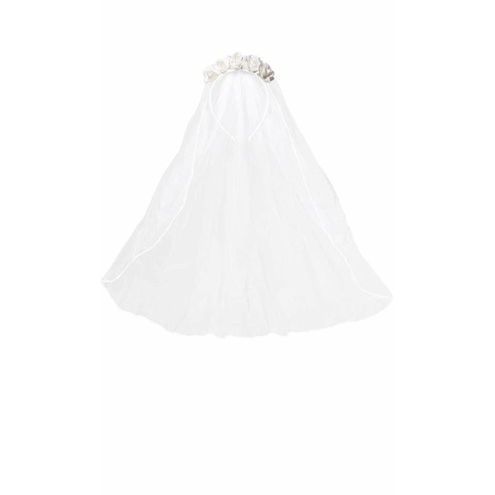 Diadema de Novia Cadáver con Velo Blanco | Don Disfraz