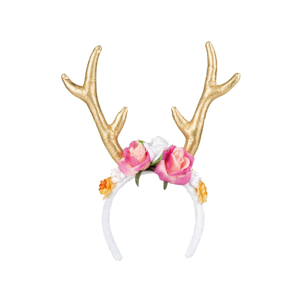 Diadema de Reno con Flores | Don Disfraz