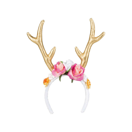 Diadema de Reno con Flores | Don Disfraz
