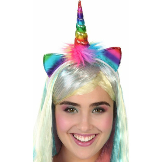 Diadema de Unicornio Multicolor | Don Disfraz