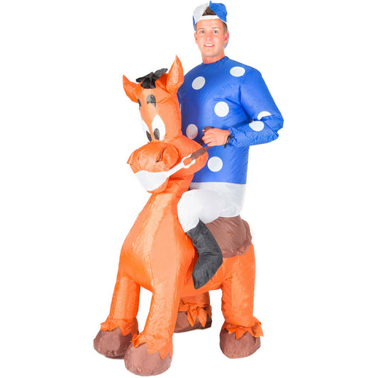 Disfraz de Jockey a Caballo Hinchable para adulto | Don Disfraz