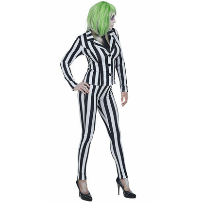 Disfraz de Fantasma Rayas Bicolor para mujer | Don Disfraz