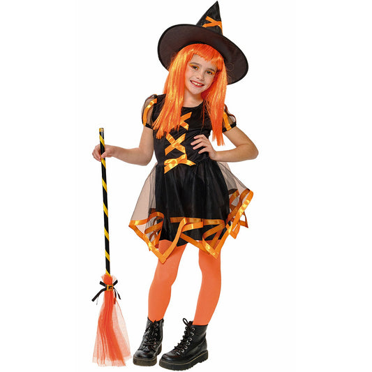Disfraz de Bruja Cuca Naranja para niña | Don Disfraz