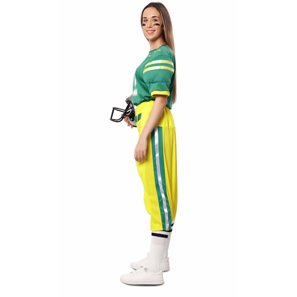 Disfraz de Jugador de Rugby Verde para mujer | Don Disfraz