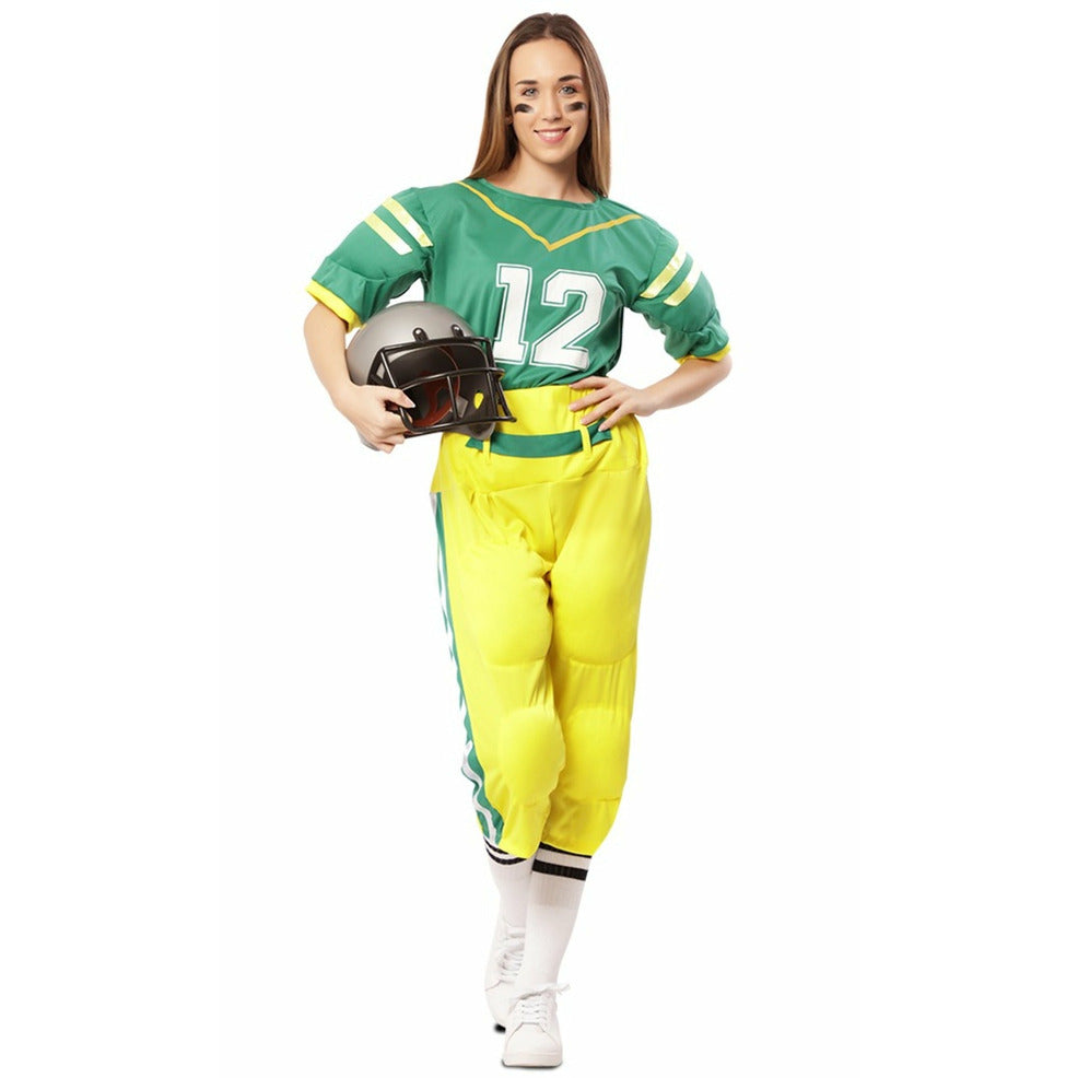Disfraz de Jugador de Rugby Verde para mujer | Don Disfraz