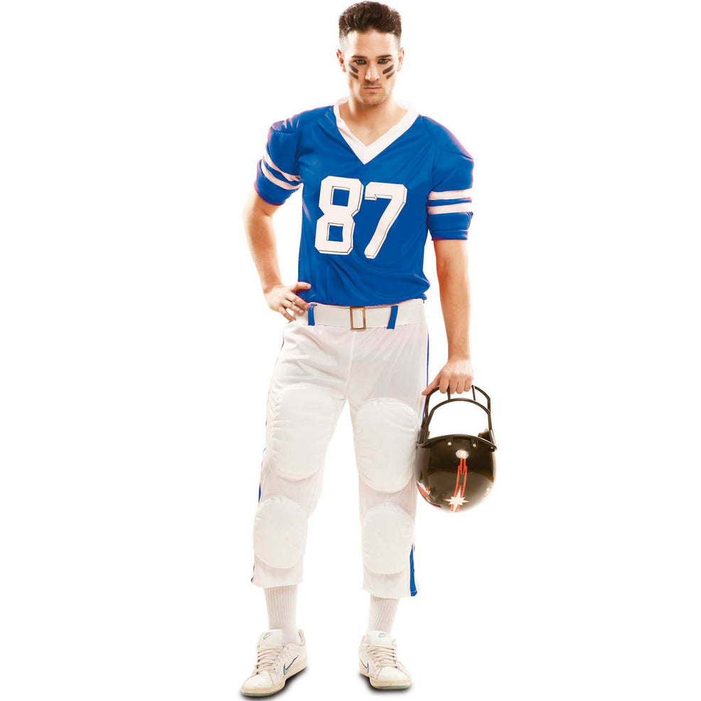Disfraz de Jugador Rugby  Azul  adulto | Don Disfraz