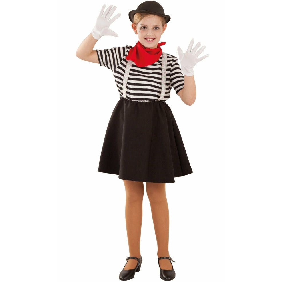 Disfraz de Mimo Vestido para niña | Don Disfraz