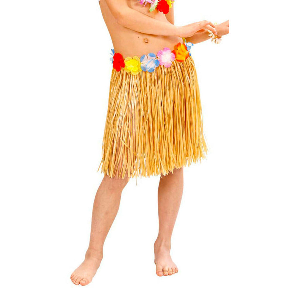 Falda Hawaiana Paja infantil  | Don Disfraz