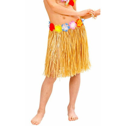 Falda Hawaiana Paja infantil  | Don Disfraz
