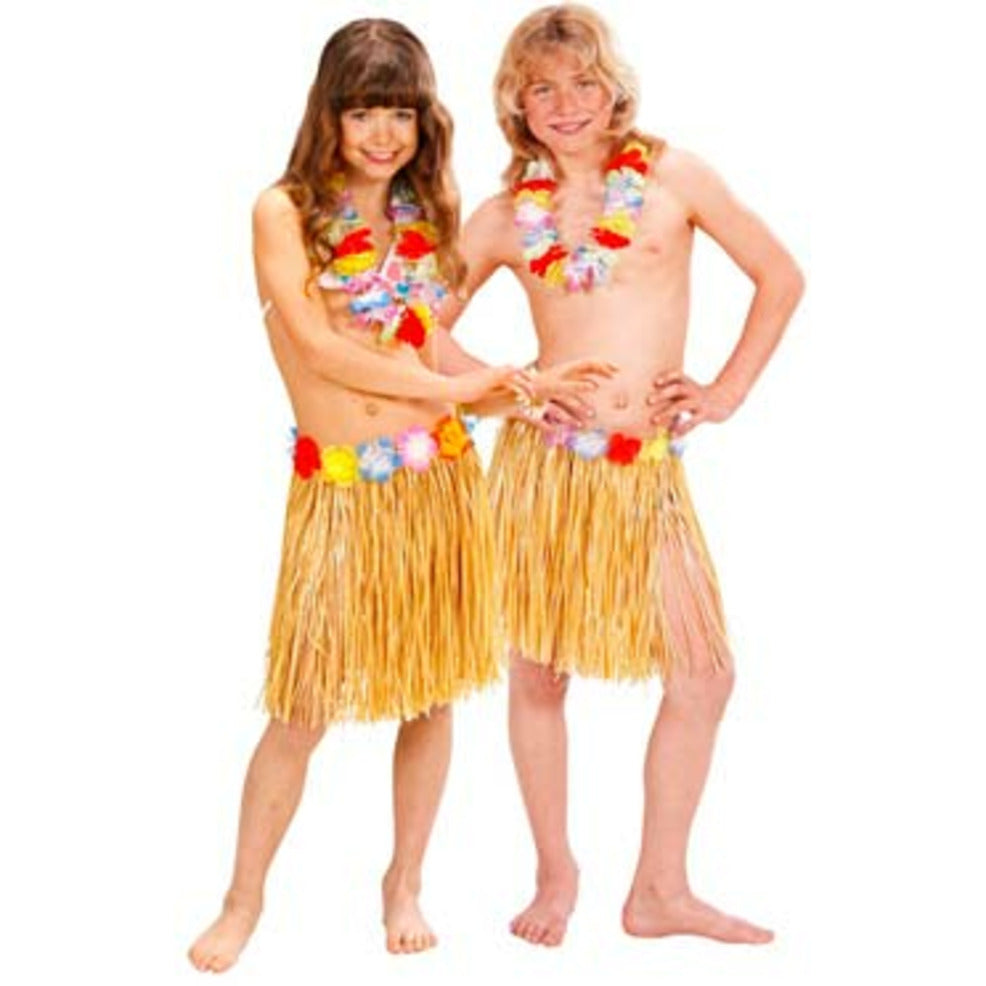 Falda Hawaiana Paja infantil  | Don Disfraz