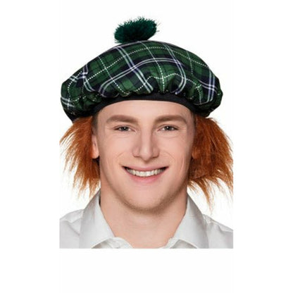 Gorra Escocés Verde con Pelo | Don Disfraz
