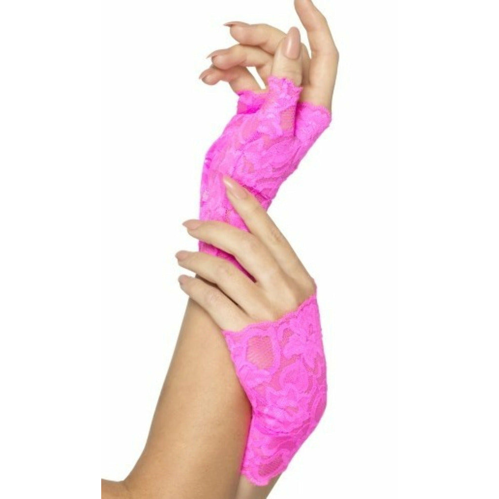 Guantes de Encaje Rosas | Don Disfraz