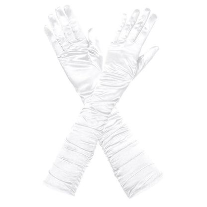 Guantes Drapeados Blancos | Don Disfraz