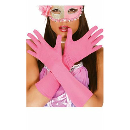 Guantes Largos Rosas | Don Disfraz