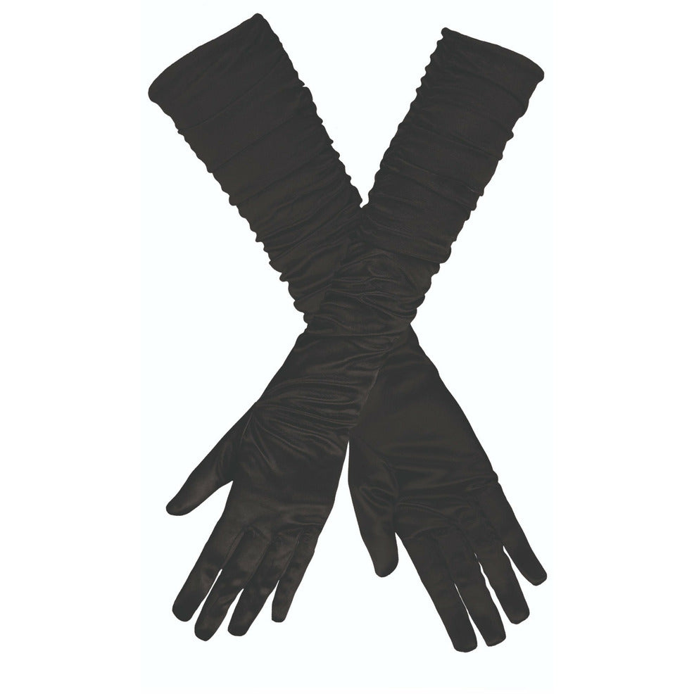 Guantes Negros Drapeados | Don Disfraz