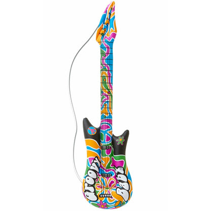 Guitarra Hippie Colores Hinchable | Don Disfraz