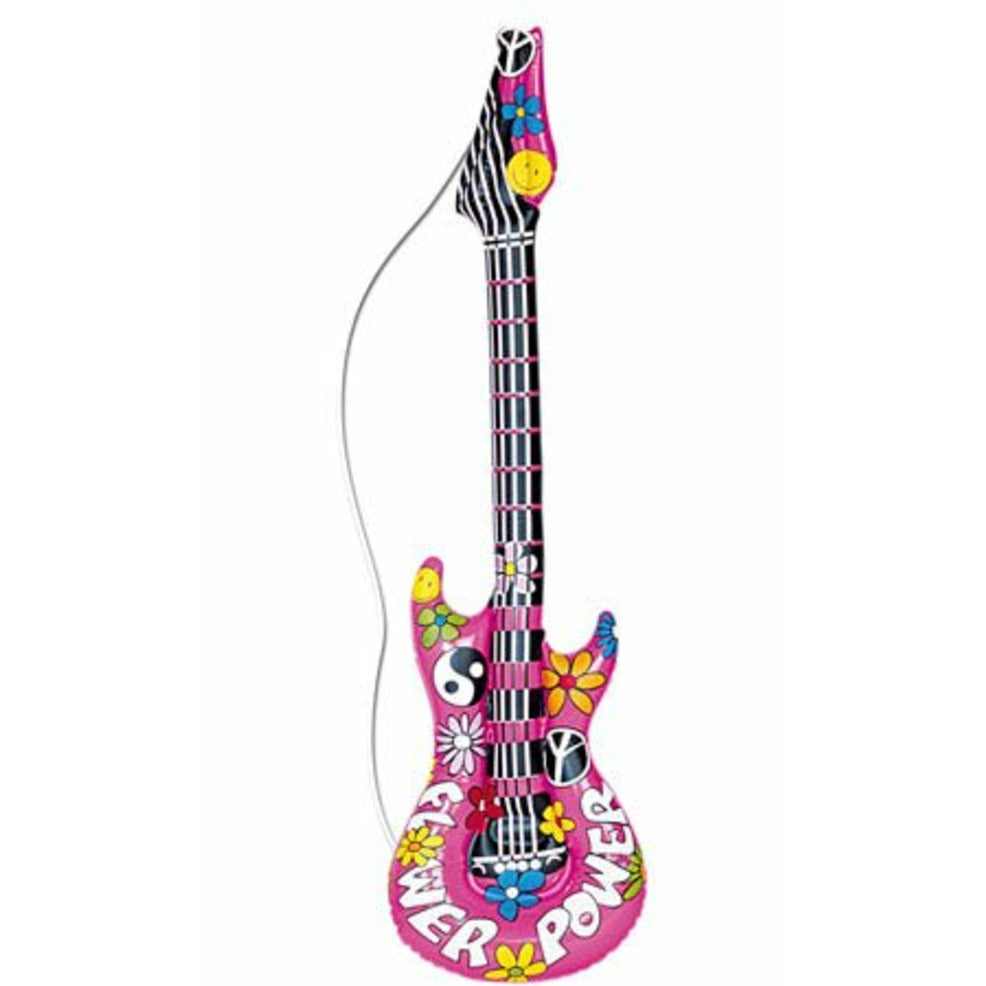 Guitarra Hippie Flower Hinchable | Don Disfraz