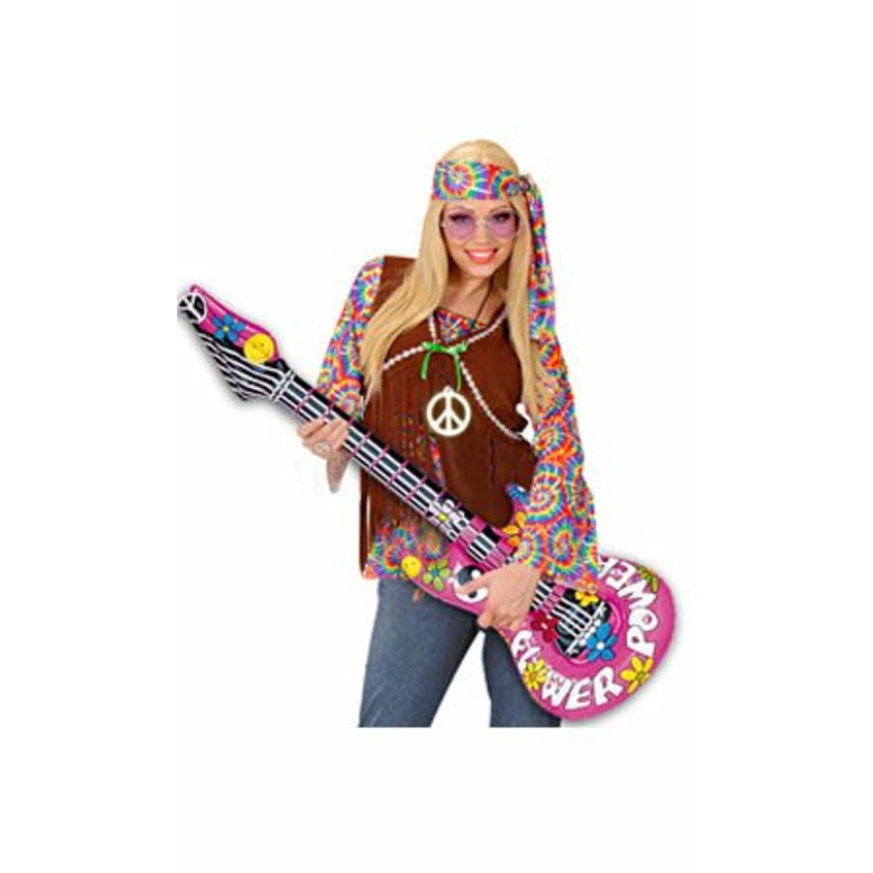 Guitarra Hippie Flower Hinchable | Don Disfraz