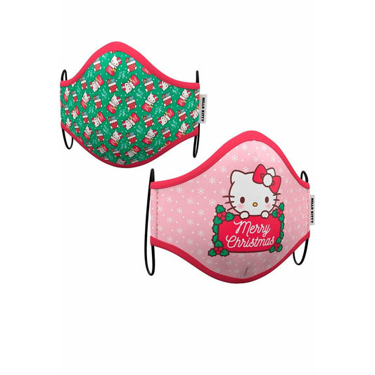 Pack 2 Mascarillas de Tela Hello Kitty™ infantil | Don Disfraz