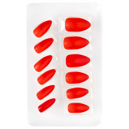 Kit 12 Uñas Rojo | Don Disfraz