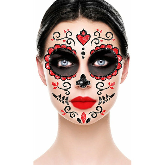 Kit de Maquillaje Adhesivo Glitter de Catrina | Don Disfraz