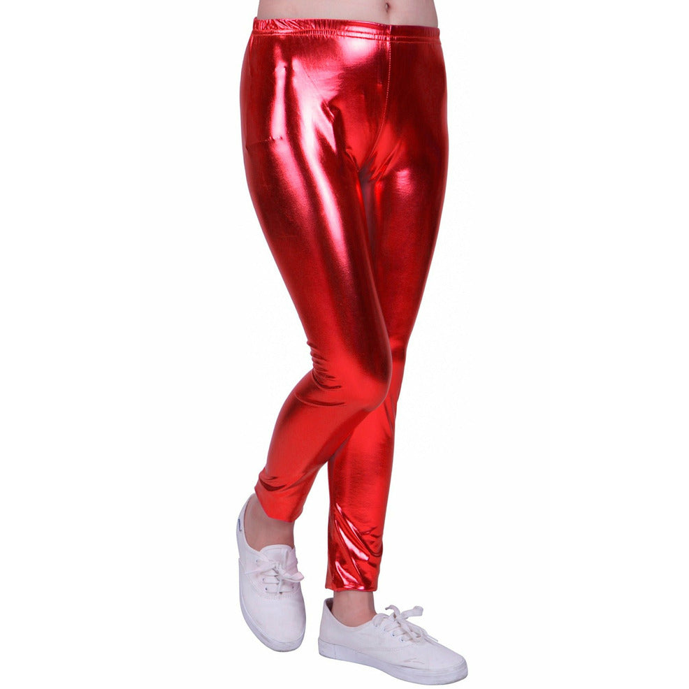 Leggings Rojo Metalizado infantil | Don Disfraz