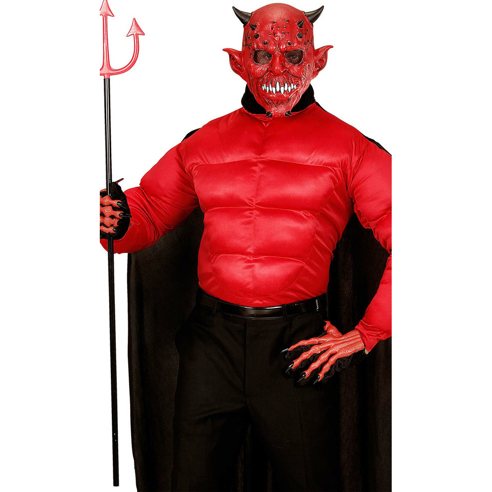 Máscara de látex de Diablo con Cuernos | Don Disfraz