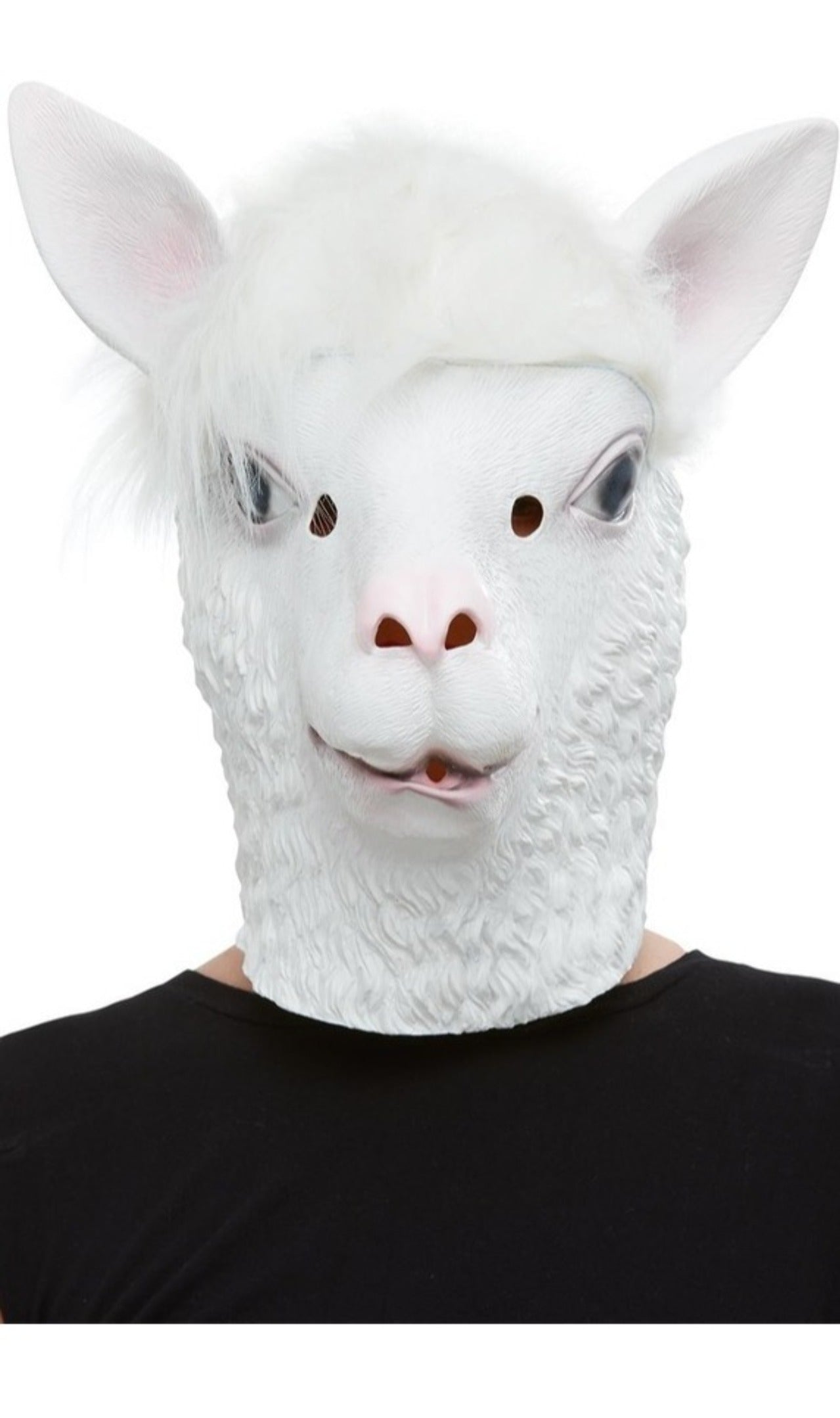 White Llama latex mask