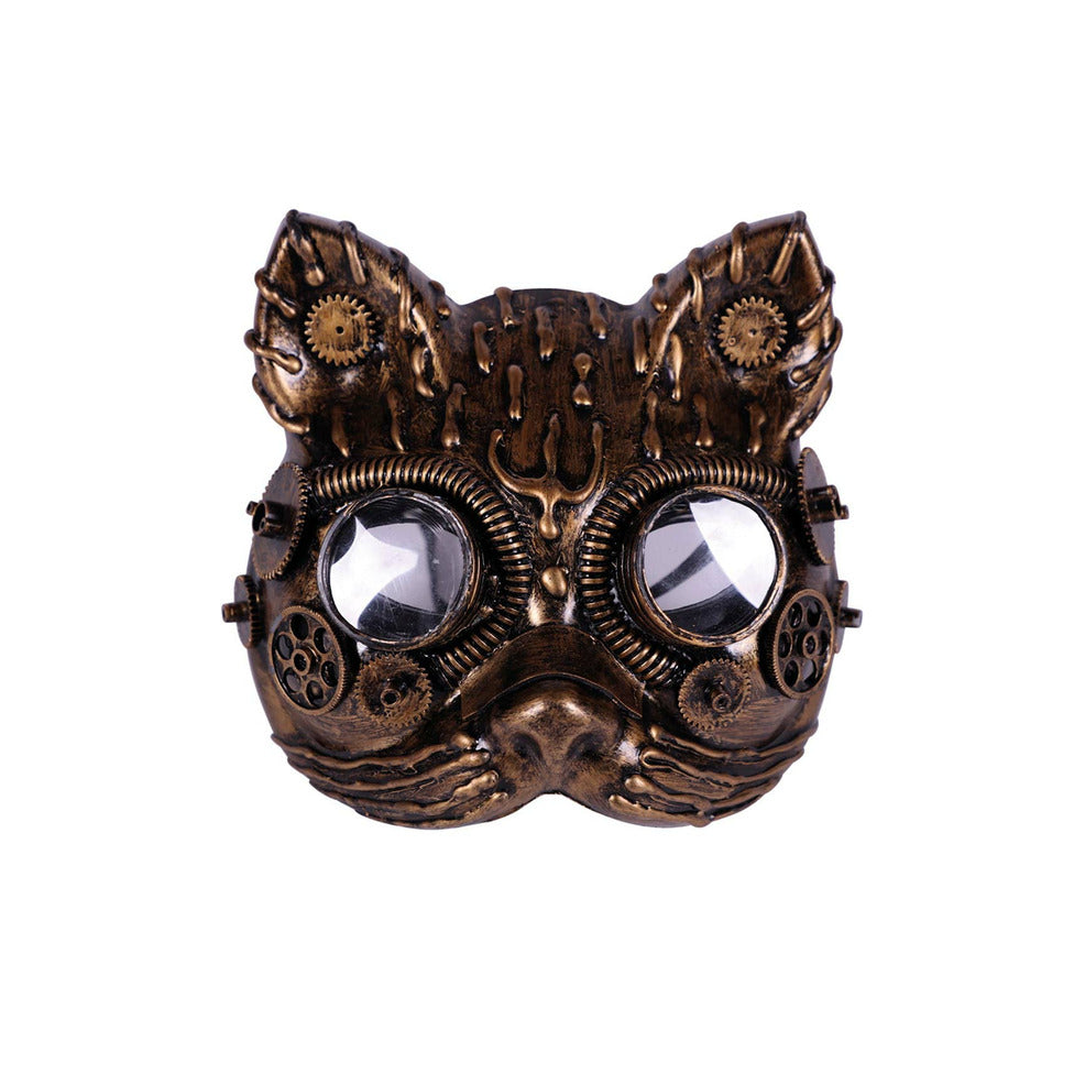 Máscara de Steampunk Felino | Don Disfraz